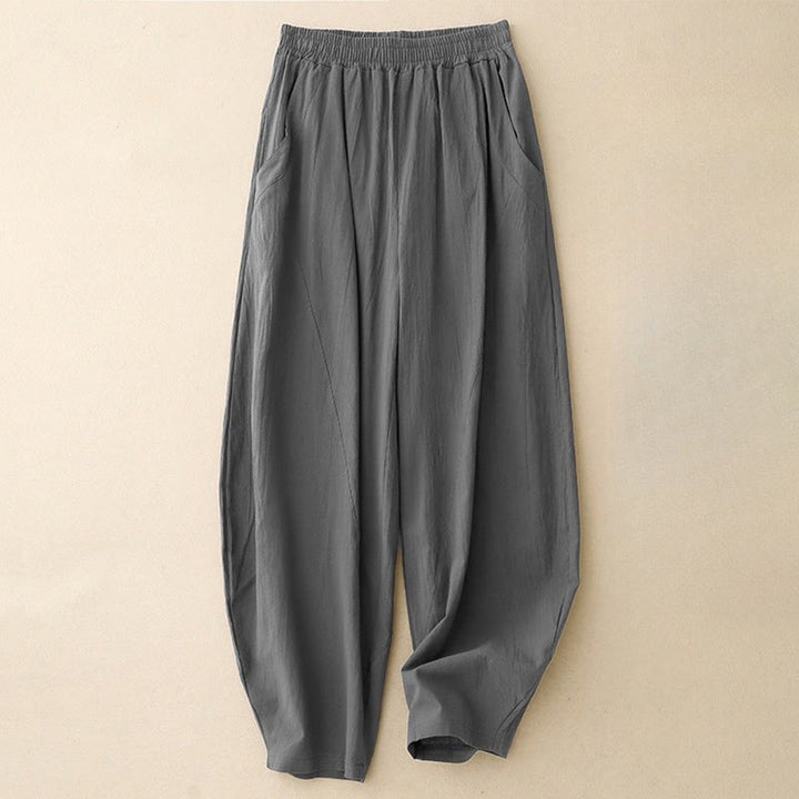 Buddha Stones Daily Effen Damesbroek met Elastische Tailleband en Zakken - Leigrijs - US8-10，UK/AU12-14，EU40-42 (2XL) - image 3