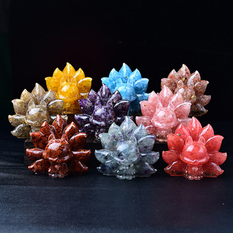 Buddha Stones Kleine diverse stenen, roze kristal, citrien, amethist, negenstaartvos, warmte, huisdecoratie - image 1