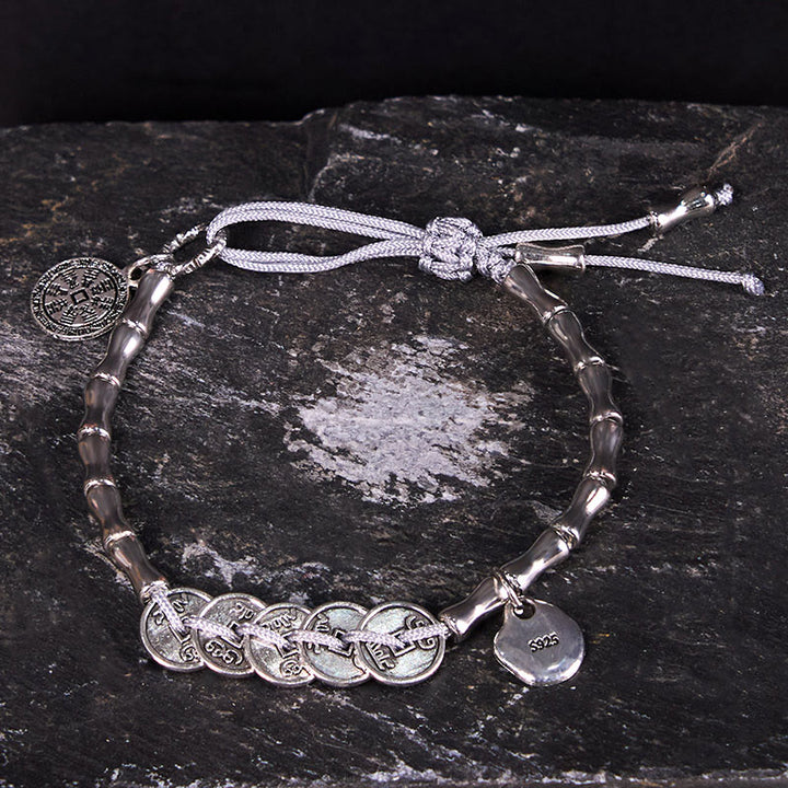 Buddha Stones Vijf Keizermunten Berggeesten Geld Uitgeven Armband - image 3
