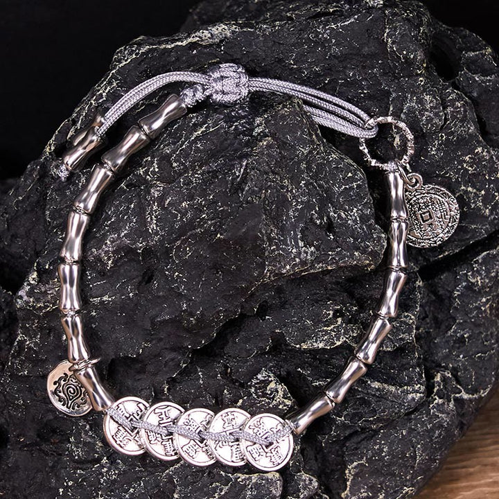 Buddha Stones Vijf Keizermunten Berggeesten Geld Uitgeven Armband - image 2