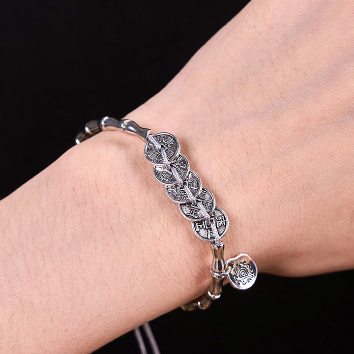 Buddha Stones Vijf Keizermunten Berggeesten Geld Uitgeven Armband - image 4
