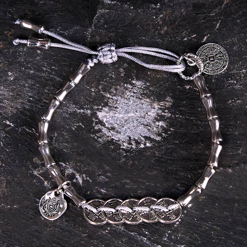 Buddha Stones Vijf Keizermunten Berggeesten Geld Uitgeven Armband - image 7