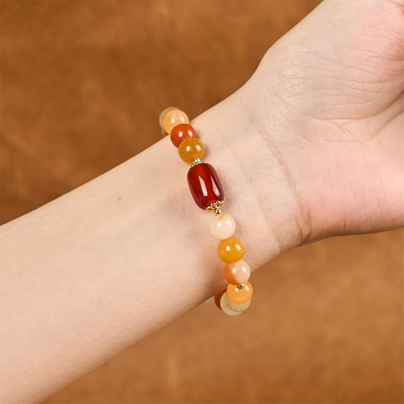 Buddha Stones Gouden zijden jade kralen kalebas Armband - image 6