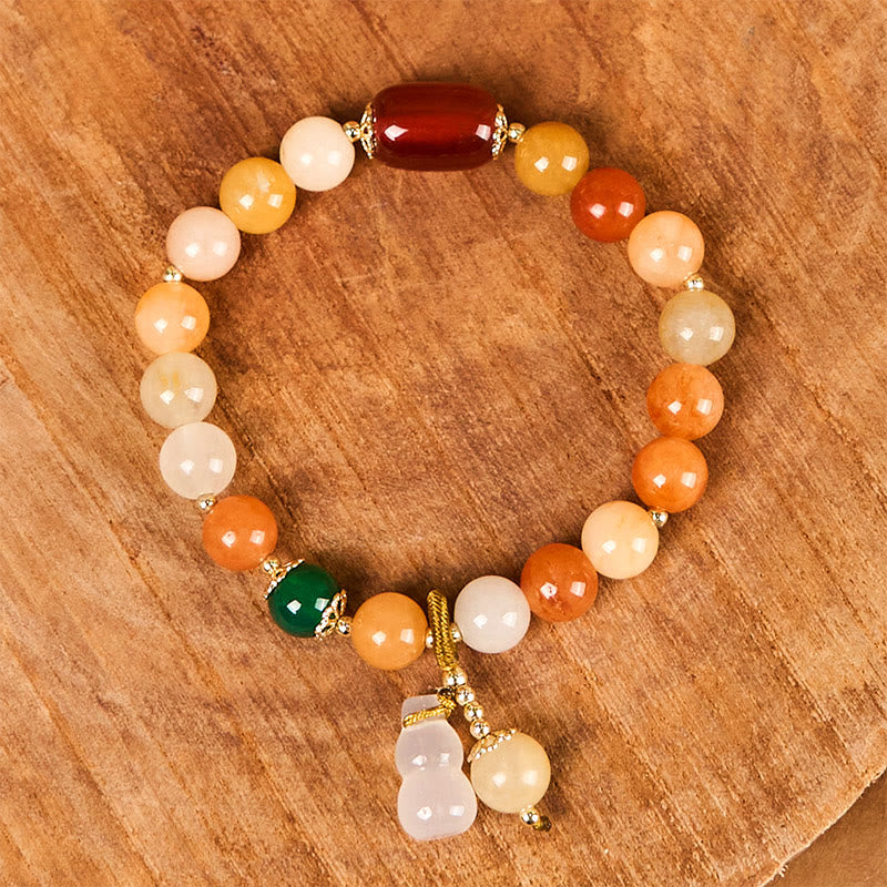 Buddha Stones Gouden zijden jade kralen kalebas Armband - image 1