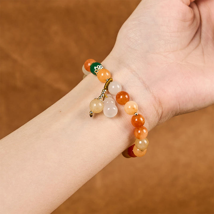 Buddha Stones Gouden zijden jade kralen kalebas Armband - image 4