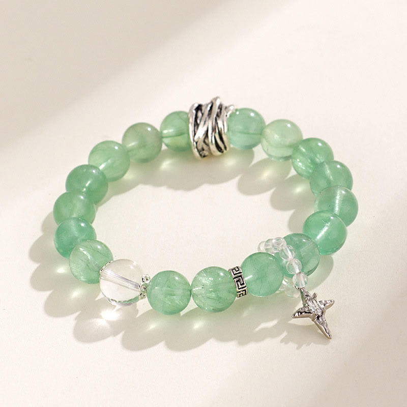 Buddha Stones Groene fluoriet kralen Maan Ster Armband - Groene fluoriet &amp; ster (Polsomtrek: 14-15 cm) - image 7