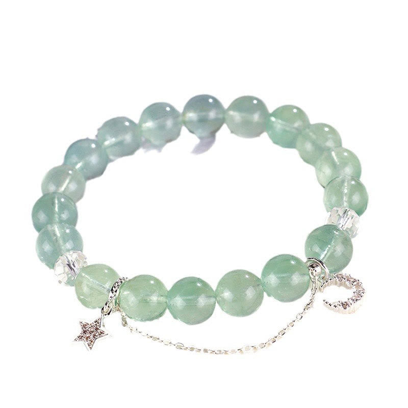 Buddha Stones Groene fluoriet kralen Maan Ster Armband - image 6