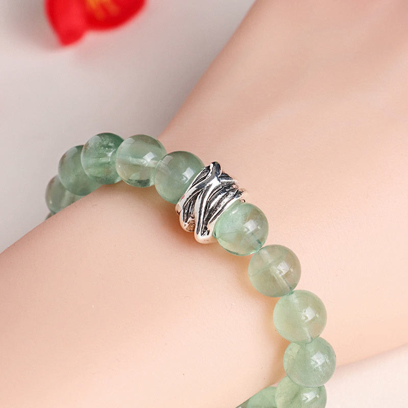 Buddha Stones Groene fluoriet kralen Maan Ster Armband - image 9