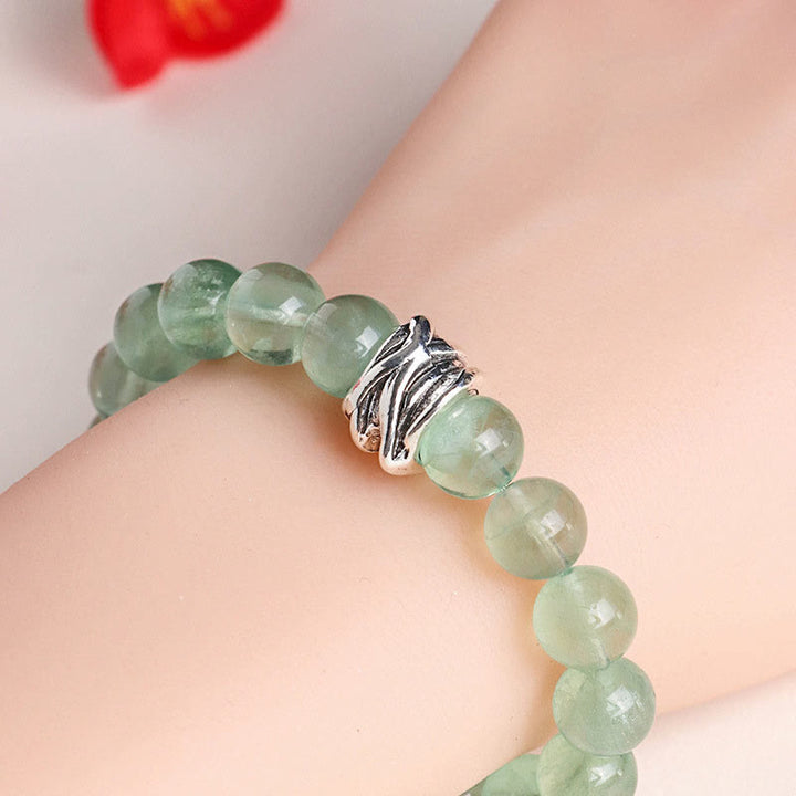 Buddha Stones Groene fluoriet kralen Maan Ster Armband - image 9