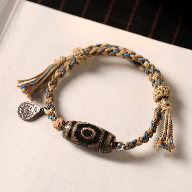 Buddha Stones Tibetaanse Dzi kralen Armband voor bescherming van rijkdom. - image 1