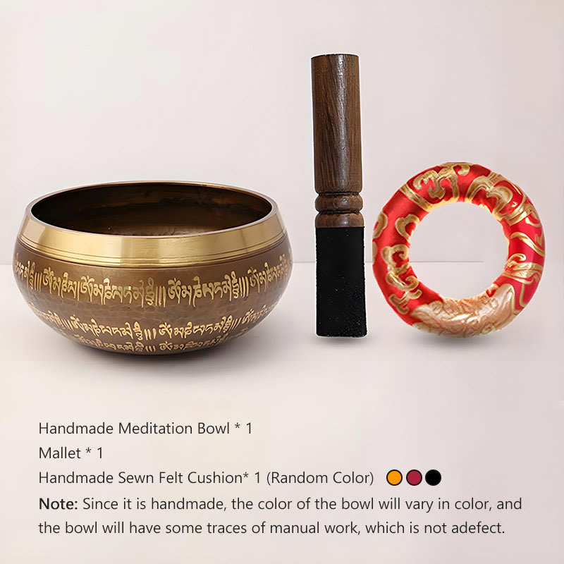Buddha Stones Handgemaakte klankschalen met Bijbeltekstenpatroon voor genezing en meditatie. - 6,69 inch (17 cm) - image 1