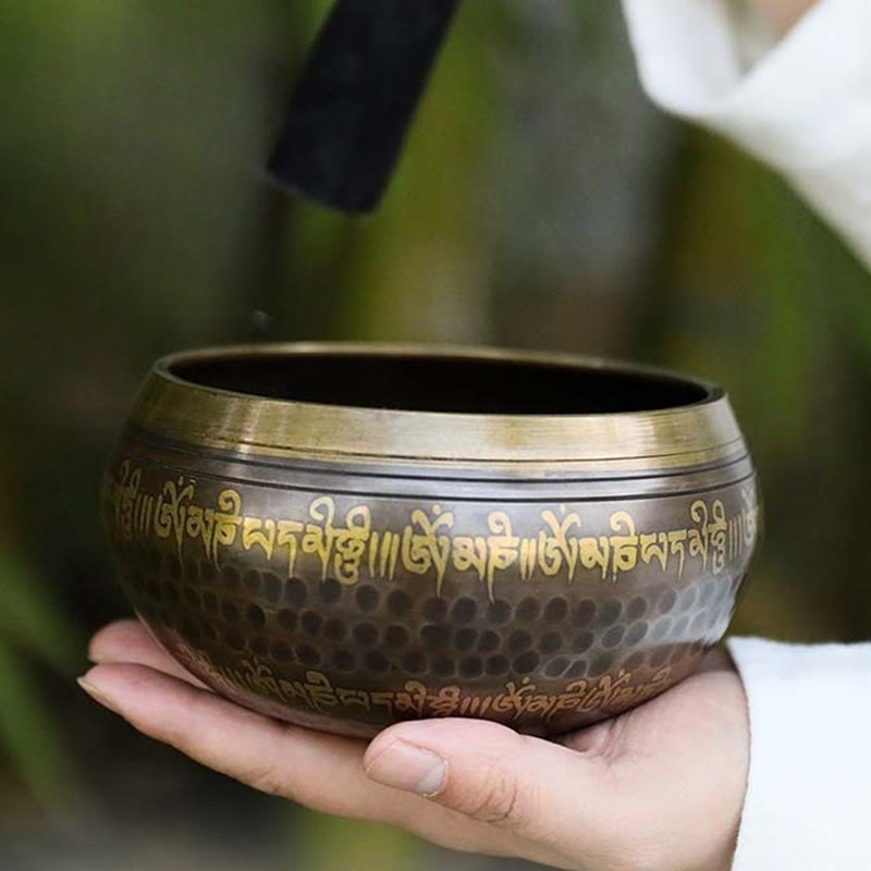 Buddha Stones Handgemaakte klankschalen met Bijbeltekstenpatroon voor genezing en meditatie. - image 0