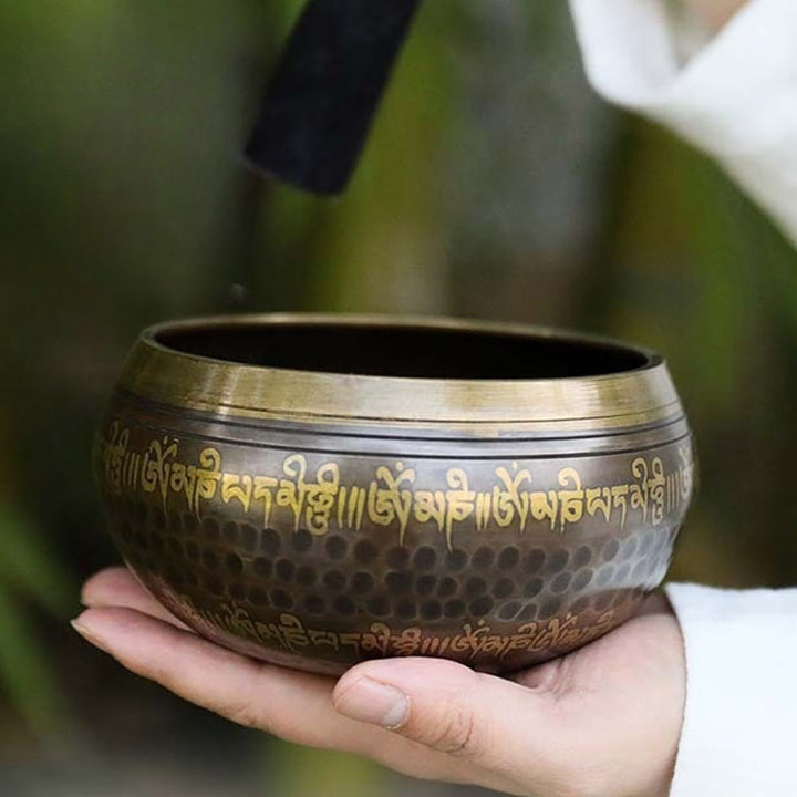 Buddha Stones Handgemaakte klankschalen met Bijbeltekstenpatroon voor genezing en meditatie. - image 0