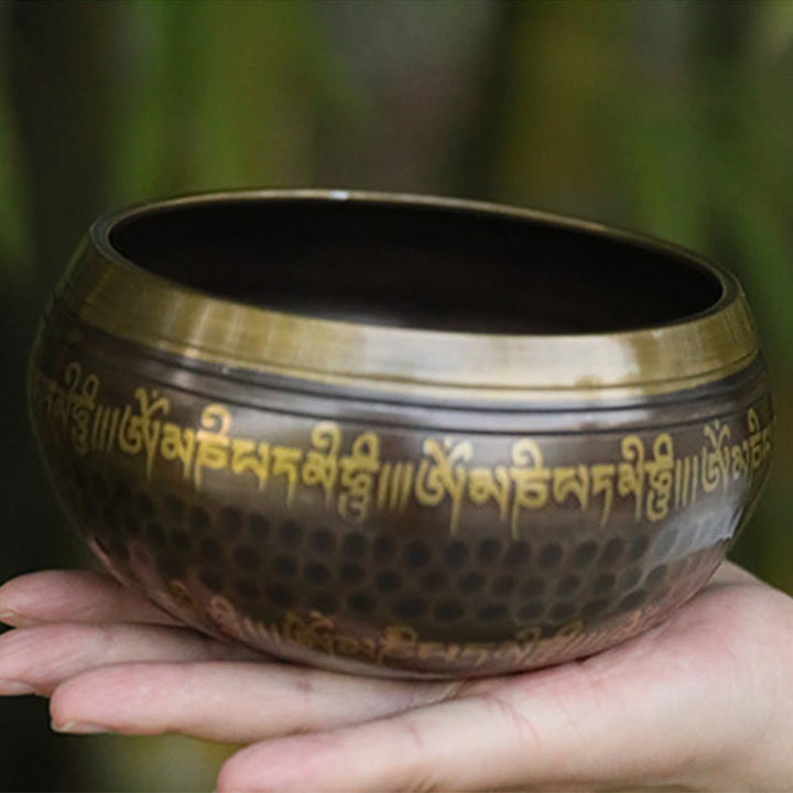 Buddha Stones Handgemaakte klankschalen met Bijbeltekstenpatroon voor genezing en meditatie. - image 4