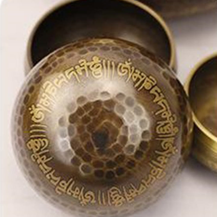Buddha Stones Handgemaakte klankschalen met Bijbeltekstenpatroon voor genezing en meditatie. - image 8
