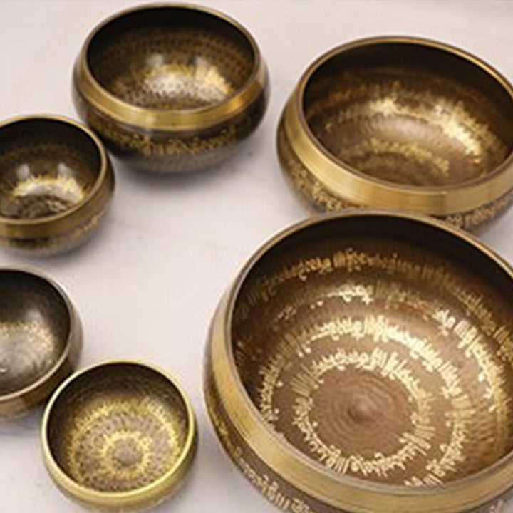 Buddha Stones Handgemaakte klankschalen met Bijbeltekstenpatroon voor genezing en meditatie. - image 11