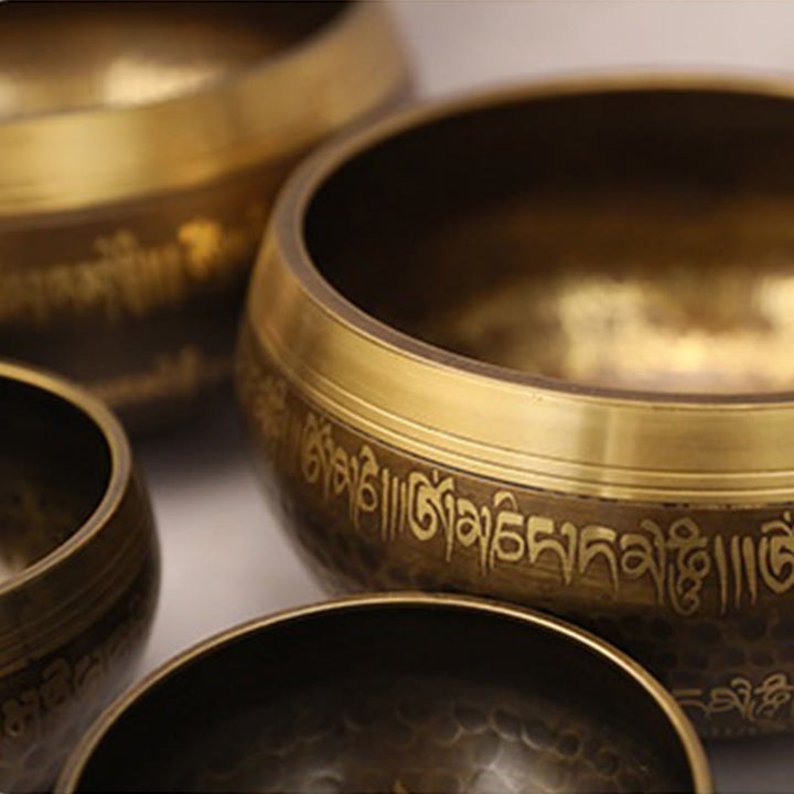 Buddha Stones Handgemaakte klankschalen met Bijbeltekstenpatroon voor genezing en meditatie. - image 9