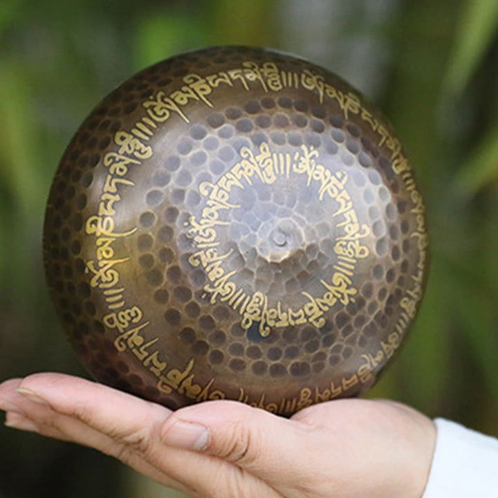 Buddha Stones Handgemaakte klankschalen met Bijbeltekstenpatroon voor genezing en meditatie. - image 3