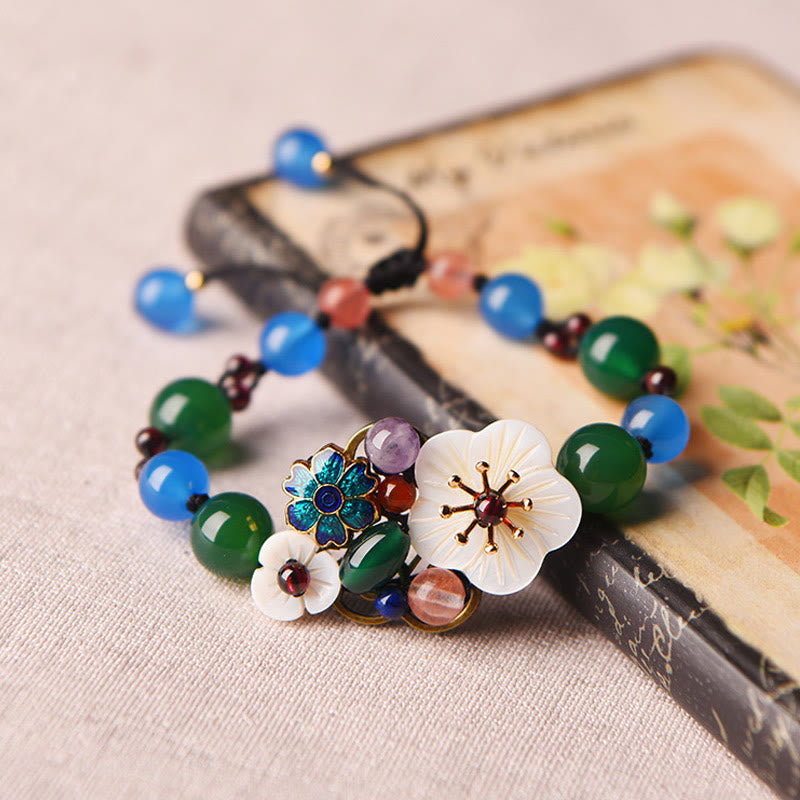 Buddha Stones Agaat schelp bloem Armband - image 1