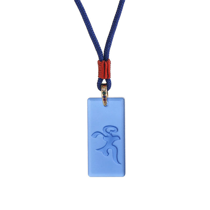Buddha Stones Tibetaanse groene Tara Medicijn Boeddha Sanskrietpatroon Liuli Kristal Ketting - image 4