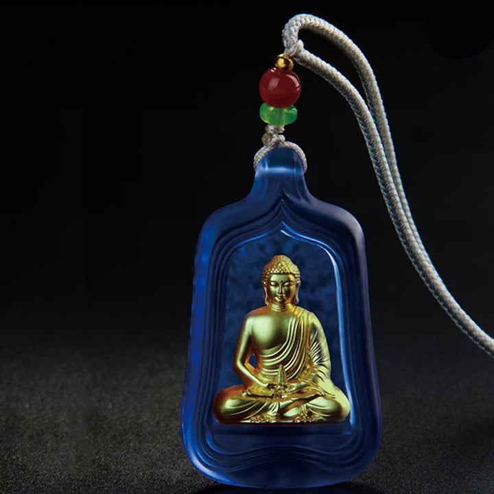 Buddha Stones Ketting van Tibetaanse Medicijn Boeddha Liuli-kristal, compassie en sereniteit. - image 3