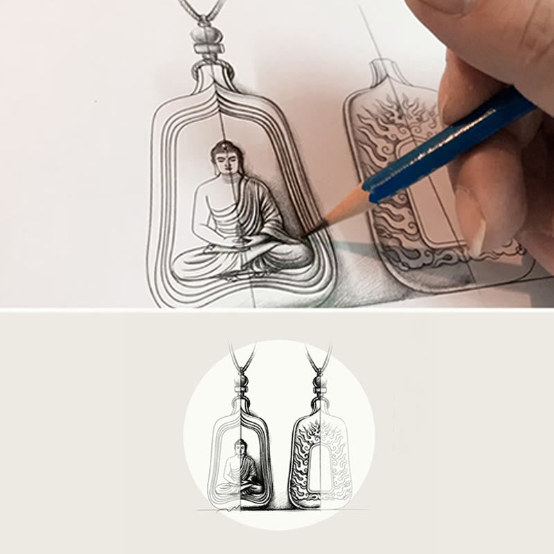 Buddha Stones Ketting van Tibetaanse Medicijn Boeddha Liuli-kristal, compassie en sereniteit. - image 13
