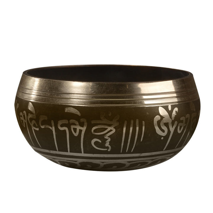 Buddha Stones Handgemaakte klankschaal met Boeddha-ogen en Bijbeltekstpatroon voor genezing en meditatie. - image 10