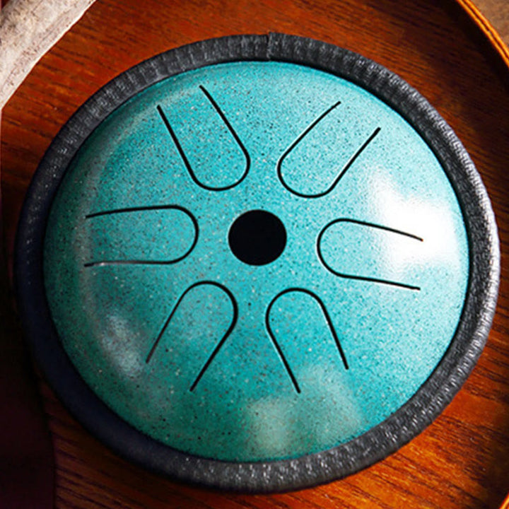 Buddha Stones Stalen tongtrommel, klankgenezing, meditatie, yoga, drumstel, 6 noten, 14 cm - image 12