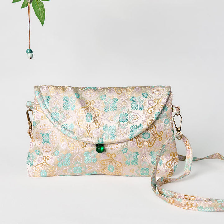 Buddha Stones Retro schoudertas/ Schoudertas (crossbody) . - Beige - 12,5*19*4,5 cm - image 0