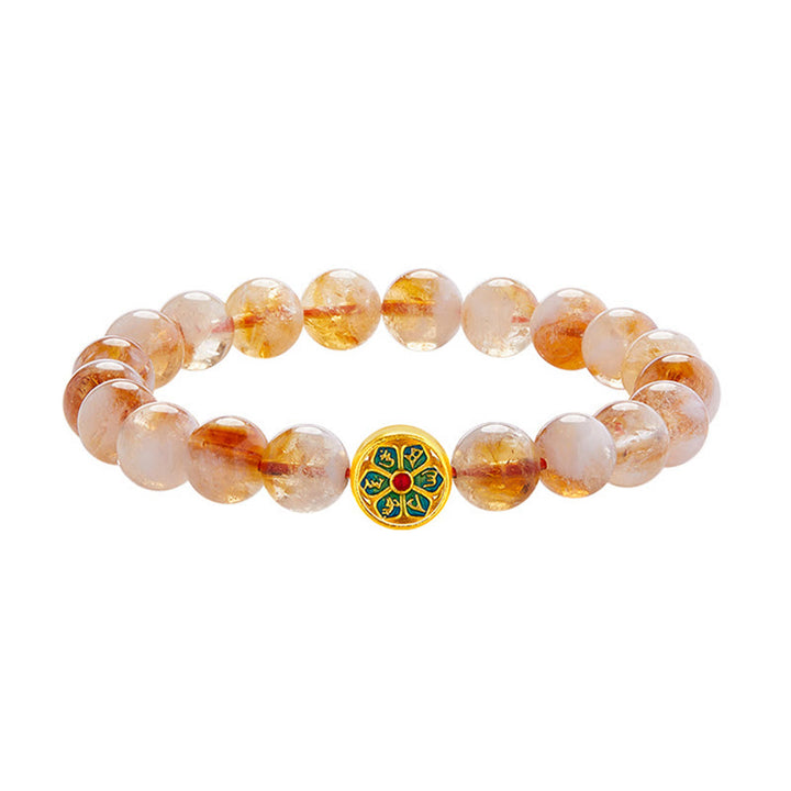 Buddha Stones 999 Sterling Zilveren Om Mani Padme Hum Citrien Armband - image 5