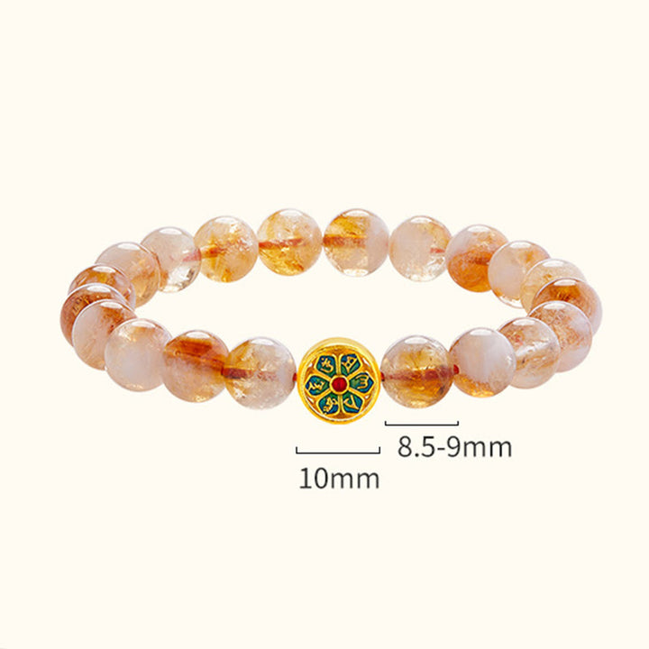Buddha Stones 999 Sterling Zilveren Om Mani Padme Hum Citrien Armband - image 4