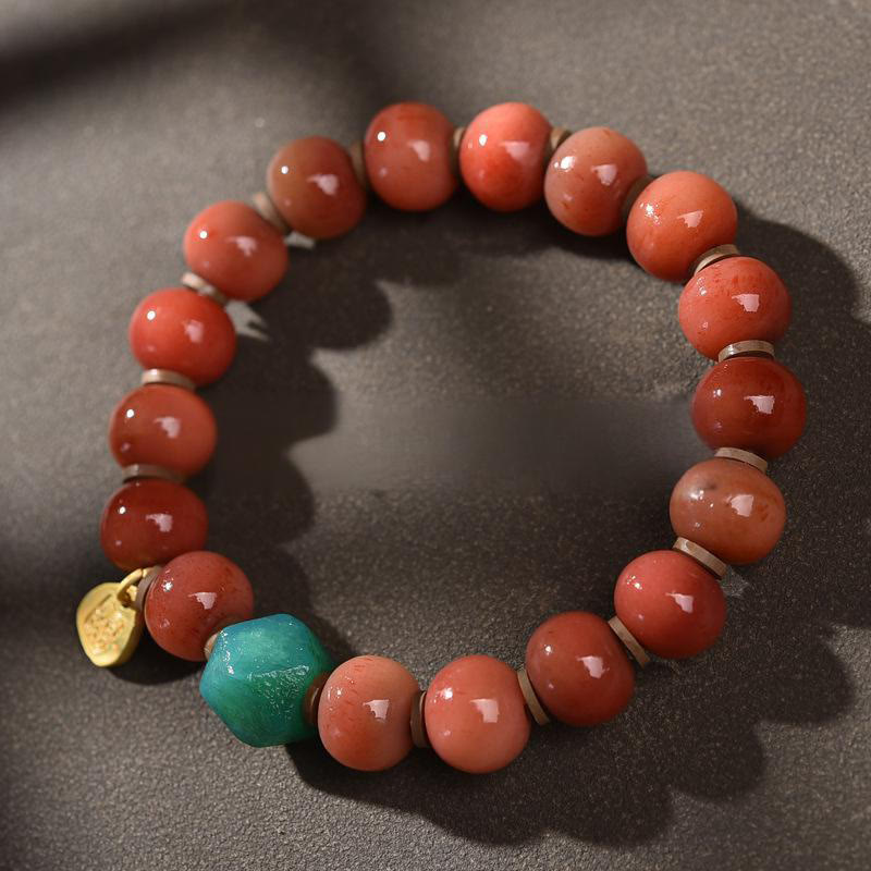 Buddha Stones Vintage Tibetaanse Armband met kwastje van kameelbot - E-stijl (Polsomtrek: 14-16 cm) - image 1