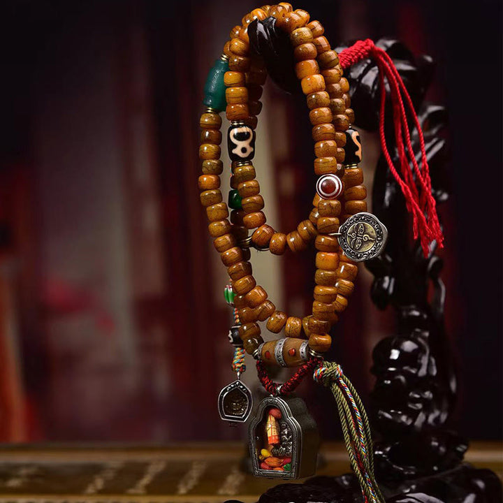 Buddha Stones Tibetaanse Mala met 108 kralen en kwastje van kameelbot - image 1