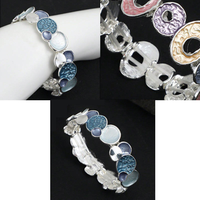 Buddha Stones De Levensboom Ronde Patroon Bangle-armband van Eenheid Legering, Elastisch - image 9