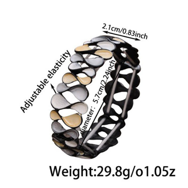 Buddha Stones Kleurrijke geometrische holle 8-vormige elastische Bangle-armband van legering voor helende doeleinden - image 7