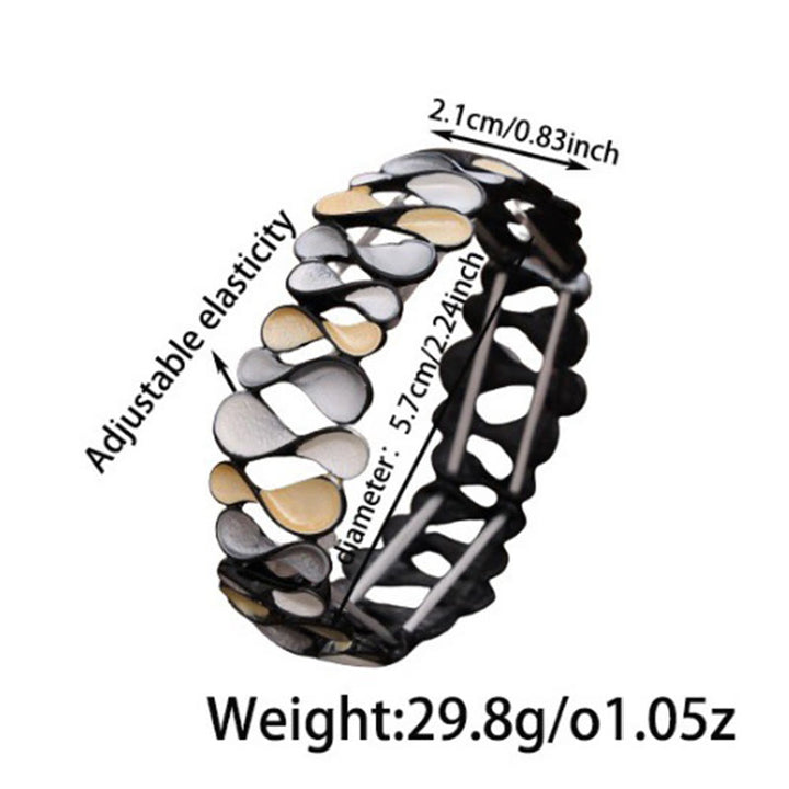 Buddha Stones Kleurrijke geometrische holle 8-vormige elastische Bangle-armband van legering voor helende doeleinden - image 7
