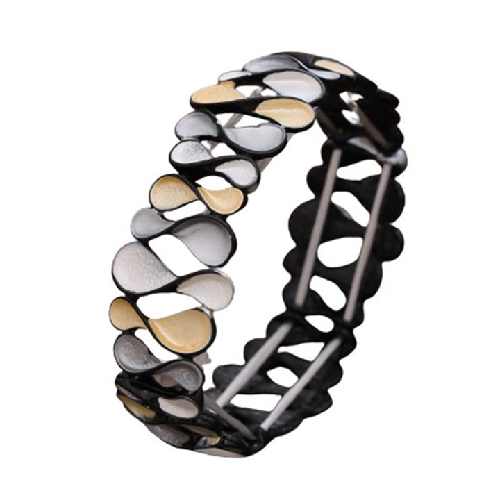 Buddha Stones Kleurrijke geometrische holle 8-vormige elastische Bangle-armband van legering voor helende doeleinden - image 6