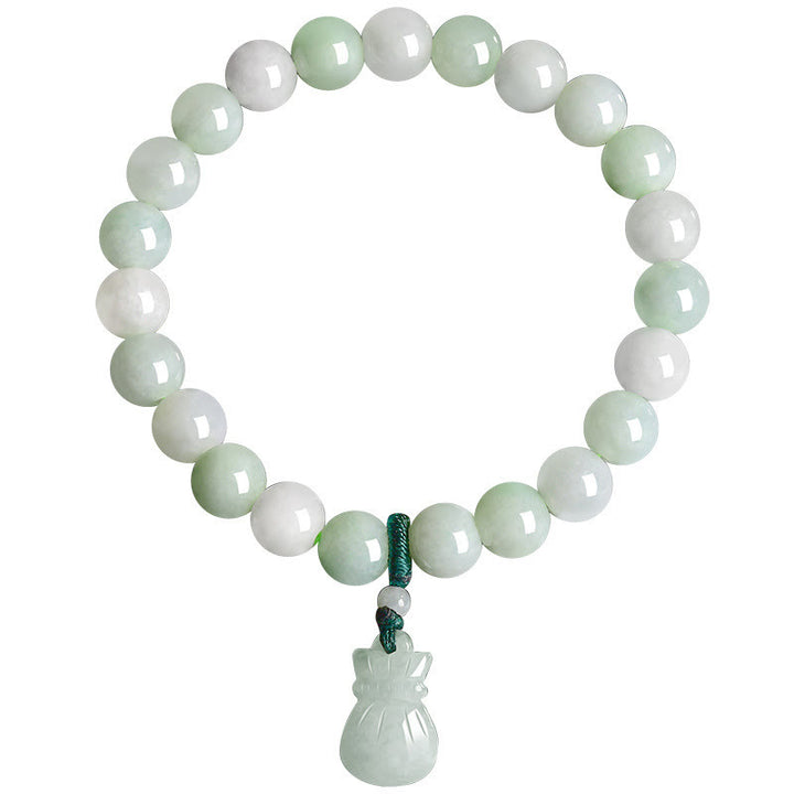 Buddha Stones Armband met geldzakje van natuurlijke jade - image 8