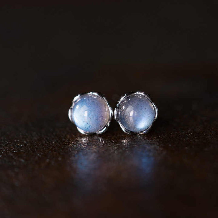 Buddha Stones 925 Sterling Zilveren Maansteen Positieve Oorbellen - image 3