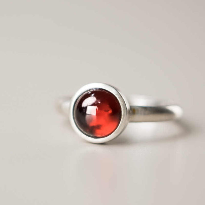 Buddha Stones Verstelbare Ring van natuurlijk 925 sterling zilver met granaat - image 1