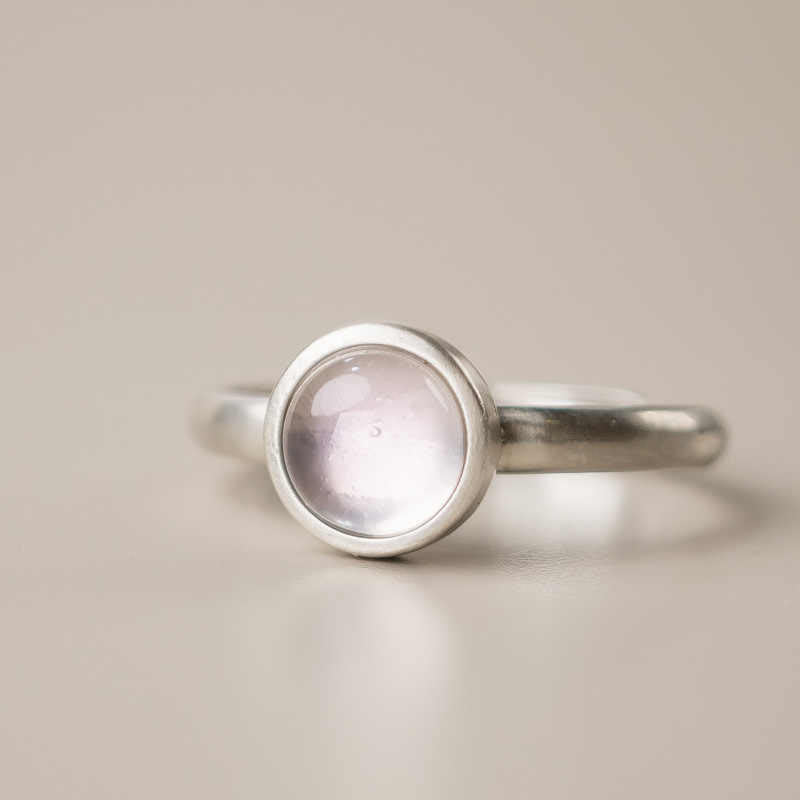 Buddha Stones Natuurlijke 925 sterling zilveren ring met roze kristal, verstelbare Ring - Stijl B (ongeveer 9* 9mm) - image 7