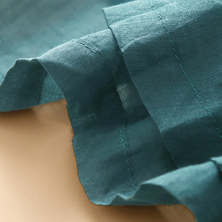 Buddha Stones Effen damesrok met elastische Taille , vetersluiting en Zakken - image 7