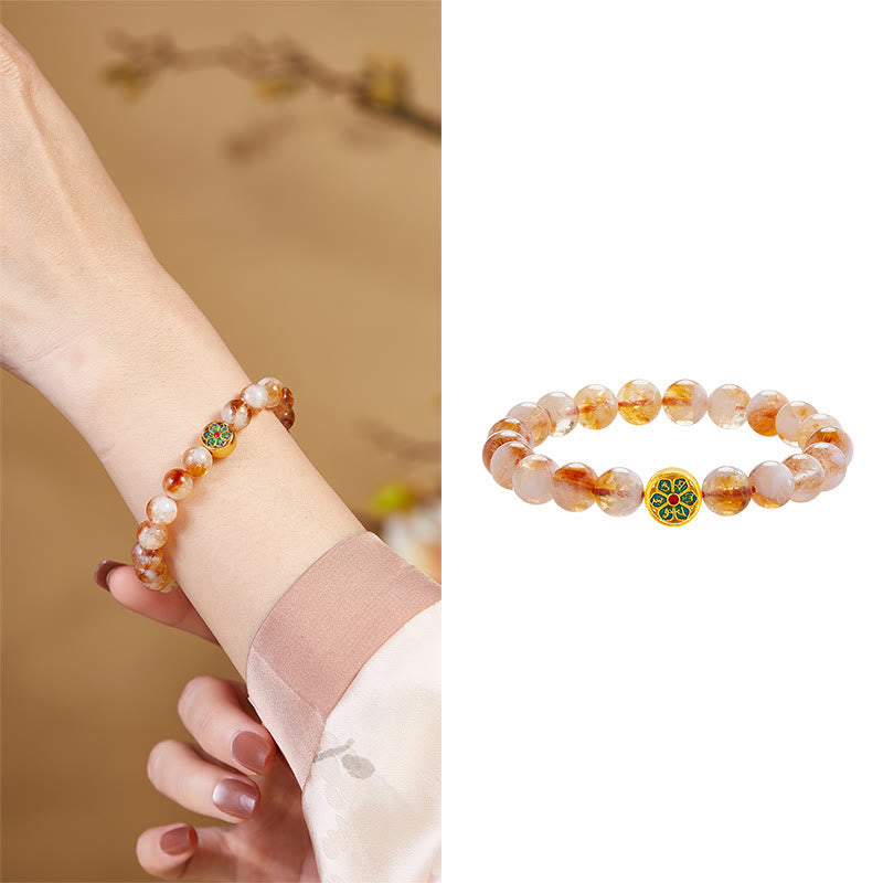 Buddha Stones 999 Sterling Zilveren Citrien Om Mani Padme Hum Armband - image 10