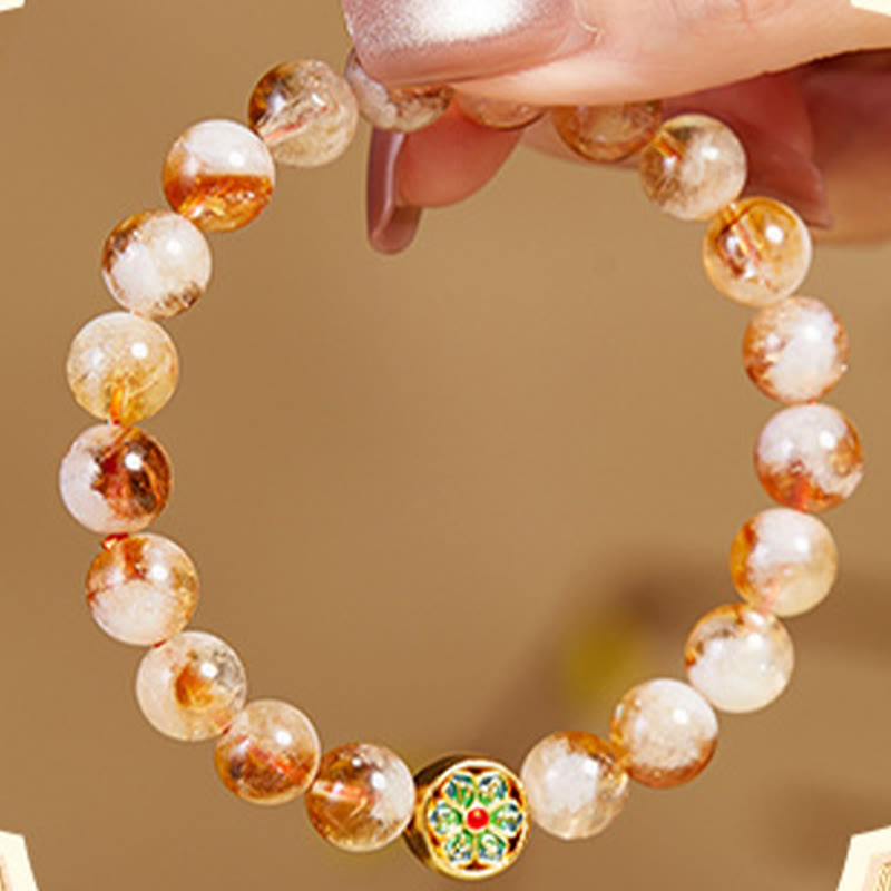 Buddha Stones 999 Sterling Zilveren Citrien Om Mani Padme Hum Armband - image 3