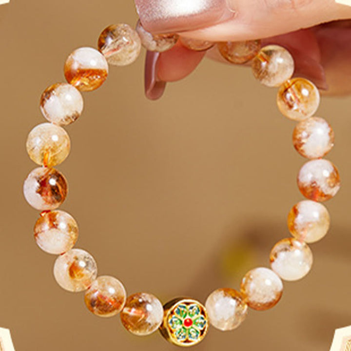 Buddha Stones 999 Sterling Zilveren Citrien Om Mani Padme Hum Armband - image 3