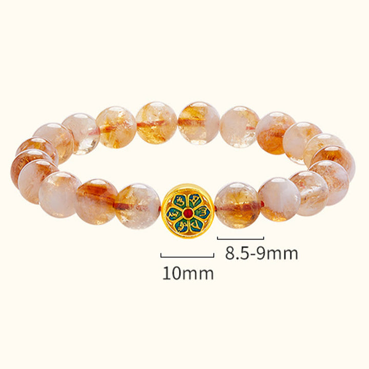 Buddha Stones 999 Sterling Zilveren Citrien Om Mani Padme Hum Armband - image 4