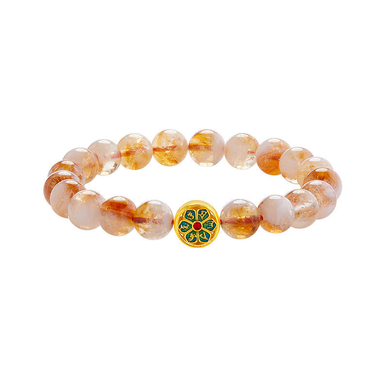 Buddha Stones 999 Sterling Zilveren Citrien Om Mani Padme Hum Armband - image 11