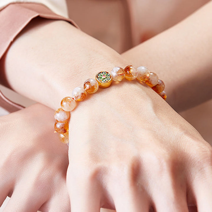 Buddha Stones 999 Sterling Zilveren Citrien Om Mani Padme Hum Armband - image 9