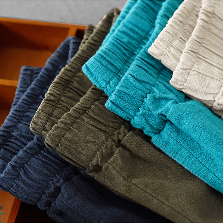 Buddha Stones Casual effen harembroek voor dames met Zakken - image 34
