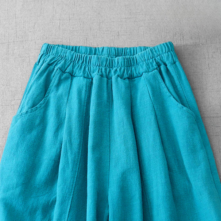 Buddha Stones Casual effen harembroek voor dames met Zakken - image 12
